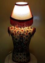 V.Piazza - Lamp - decoupagepapier, Fluweel, franje, Antiek en Kunst