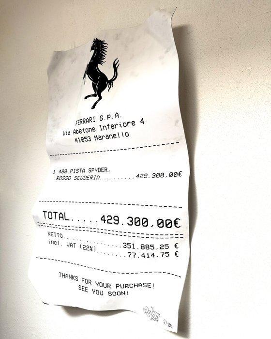 Louis Michel Krüger - Ferrari Reciept (Dirty), Antiek en Kunst, Kunst | Designobjecten
