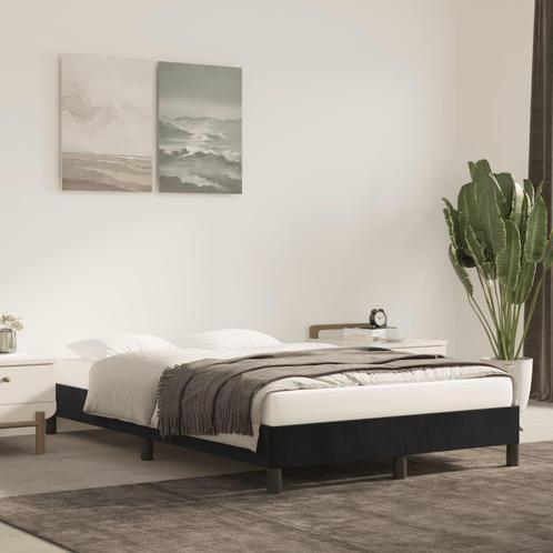vidaXL Bedframe zonder matras 120x200 cm fluweel zwart, Huis en Inrichting, Slaapkamer | Bedden, Nieuw, Verzenden