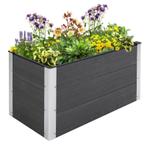 TRUUSK Verhoogde Plantenbak Grijs WPC + Aluminium - Weerbest, Verzenden, Nieuw