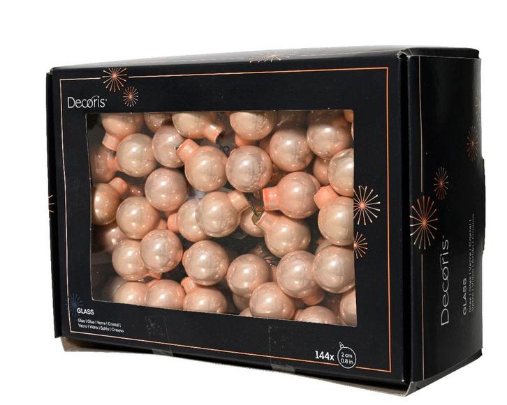 Balletjes op draad 2 cm peach pearl glans doos 144 stuks, Huis en Inrichting, Woonaccessoires | Kunstplanten en Kunstbloemen, Nieuw