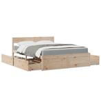 vidaXL Bed met lades en matras massief grenenhout 140x200 cm, Huis en Inrichting, Slaapkamer | Bedden, Verzenden, Nieuw