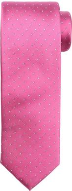 Suitable Zijde Stropdas Stippen Roze maat  Heren, Kleding | Heren, Verzenden, Nieuw, Roze, Suitable