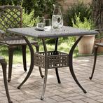 vidaXL Table de jardin bronze 80x80x75 cm aluminium, Verzenden