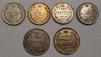 Rusland. Nicholas II. Lot of 6 coins: 15, 20 Kopecks