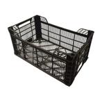 Zwarte kunststof agrikrat 500x300x240 mm geperforeerd, Ophalen of Verzenden