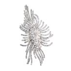 Broche Platine - 13.20ct. tw. Diamant (Naturelle) - Vintage