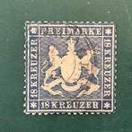 Württemberg 1862 - 18 Kreuzer wapenschild met stempel, Gestempeld