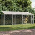 vidaXL Hondenkooi met dak Zilver 600 x 200 x 256 cm Staal en, Dieren en Toebehoren, Verzenden, Nieuw