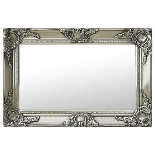 vidaXL Wandspiegel barok stijl 60x40 cm zilverkleurig, Maison & Meubles, Accessoires pour la Maison | Miroirs, Envoi