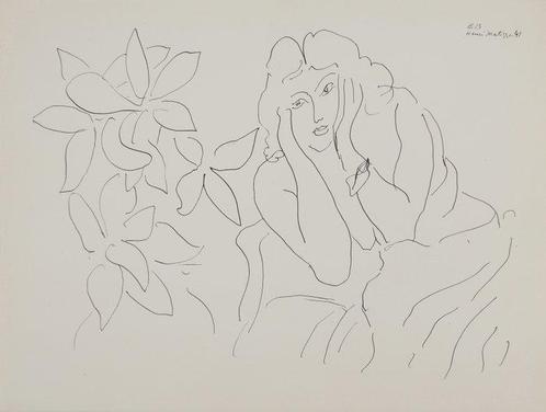 Henri Matisse (1869-1954) - Jeune femme à la plante, Antiek en Kunst, Antiek | Overige Antiek