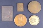 Belgique, France, Israël. Lot de 5 médailles en Bronze., Postzegels en Munten