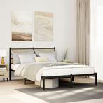 vidaXL Bedframe zonder matras metaal sonoma eikenkleurig, Huis en Inrichting, Slaapkamer | Bedden, Verzenden, Nieuw