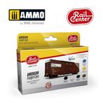 Ammo-Mig Railcenter R-1010 American Freight Cars, Hobby en Vrije tijd, Overige merken, Gelijkstroom, Verzenden, Overige typen