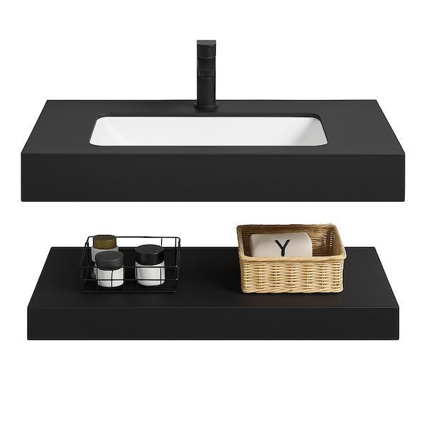 SALE - Varden 60 - Mat zwart - Badmeubel -, Huis en Inrichting, Woonaccessoires | Overige, Nieuw, Ophalen of Verzenden