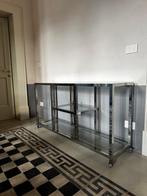 Console - Acier, Verre - Chrome moderne de milieu de siècle, Antiek en Kunst, Curiosa en Brocante