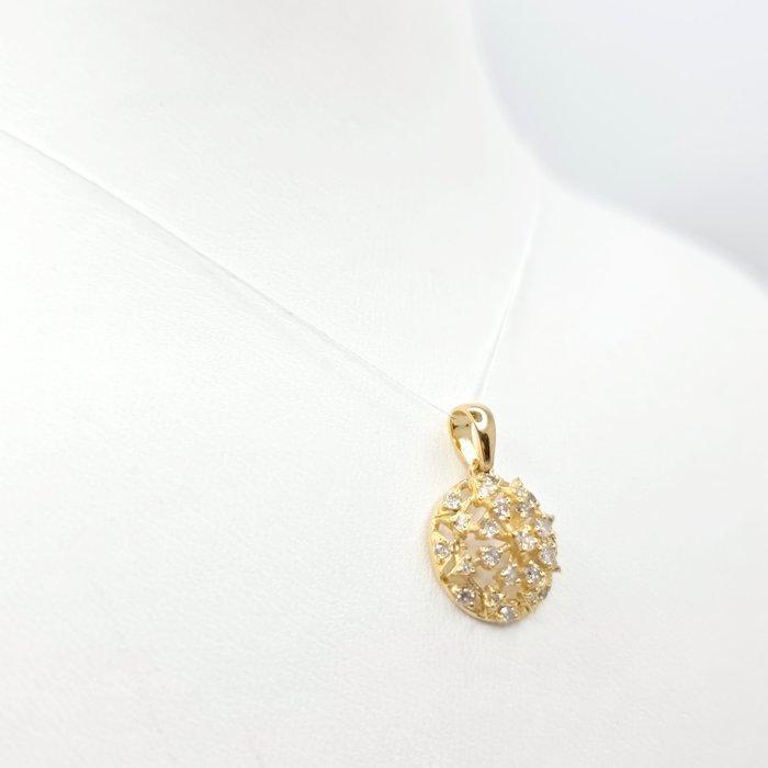 Zonder Minimumprijs - Hanger - 14 karaat Geel goud - 0.29ct., Handtassen en Accessoires, Antieke sieraden