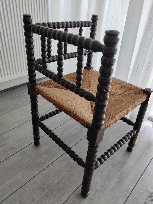 Stoel - Hout, Rattan - Bobbin hoekstoel, Antiek en Kunst, Curiosa en Brocante