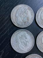 France. Louis Philippe I. 5 Francs 1841/1845 (5 stuks) (Sans, Postzegels en Munten