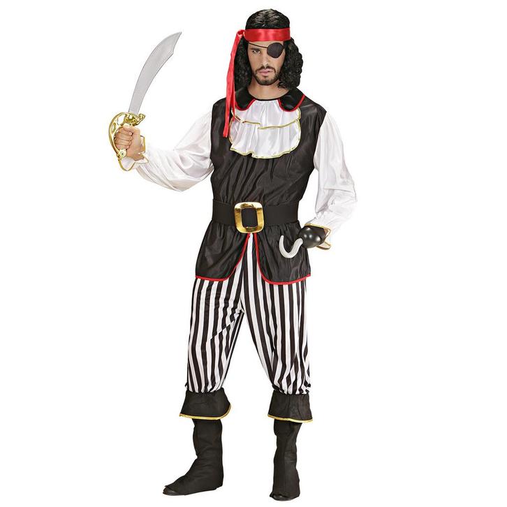 Piratenpak Zwart Wit Heren, Kleding | Heren, Carnavalskleding en Feestkleding, Nieuw, Verzenden