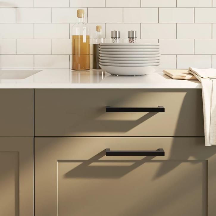 vidaXL Handvatten 20 st 160 mm roestvrij staal zwart, Doe-het-zelf en Bouw, Hang- en Sluitwerk, Nieuw, Verzenden