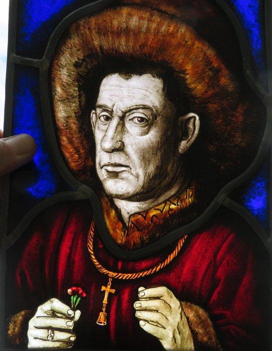 Icoon - Glas in lood - orde van Sint-Antonius, Antiek en Kunst, Antiek | Boeken en Manuscripten