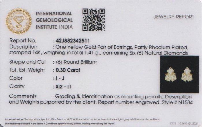 Zonder Minimumprijs - Oorstekers - 14 karaat Geel goud -, Handtassen en Accessoires, Antieke sieraden