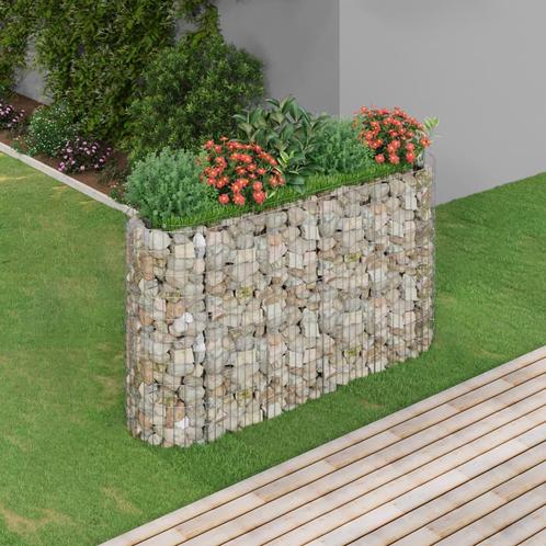 vidaXL Gabion plantenbak verhoogd 190x50x100 cm, Tuin en Terras, Bloempotten, Nieuw, Verzenden