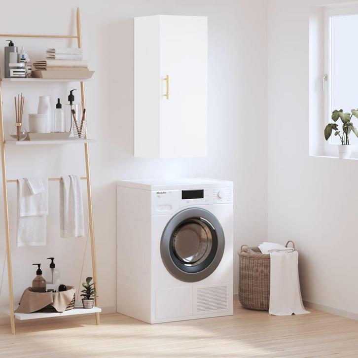 vidaXL Bovenkast 34,5x34x90 cm wit, Huis en Inrichting, Kasten | Dressoirs, Nieuw, Verzenden