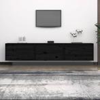vidaXL Tv-meubelen 3 st massief grenenhout zwart, Nieuw, Verzenden