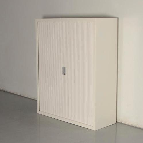 Haworth roldeurkast, wit, 147 x 120 cm, incl. 3 legborden, Huis en Inrichting, Kasten | Roldeurkasten en Archiefkasten, Gebruikt