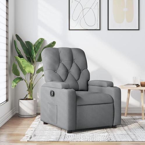 vidaXL Fauteuil inclinable Gris clair Tissu, Maison & Meubles, Fauteuils, Neuf, Envoi