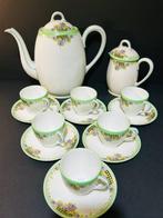 Limoges France - Elegant Art Deco coffee set - Hand-painted