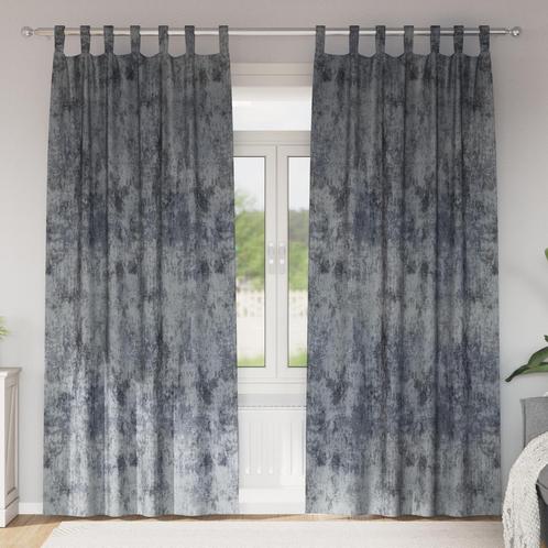 vidaXL Velvet Gordijnen 2 Stuks met Ringen Zilvergrijs 245 x, Huis en Inrichting, Stoffering | Gordijnen en Lamellen, Nieuw, Verzenden