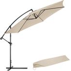 Parasol zweefparasol Ciccio Ø 350cm met beschermhoes - beige, Tuin en Terras, Zonneschermen, Verzenden, Nieuw