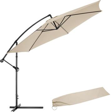 Parasol zweefparasol Ciccio Ø 350cm met beschermhoes - beige disponible aux enchères