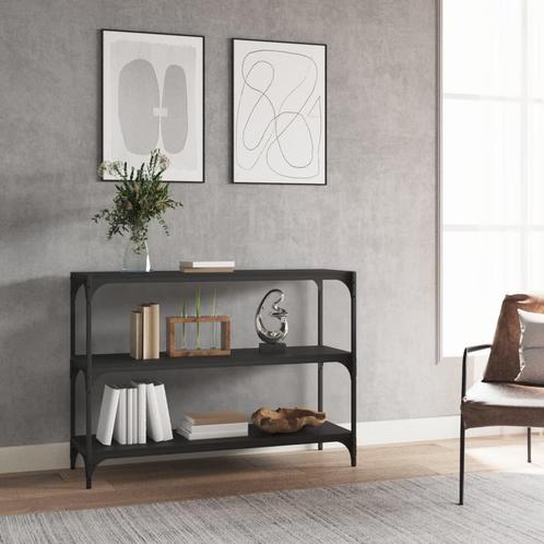 vidaXL Boekenkast 100x33x70,5 cm bewerkt hout en staal zwart, Huis en Inrichting, Kasten | Boekenkasten, Nieuw, Verzenden
