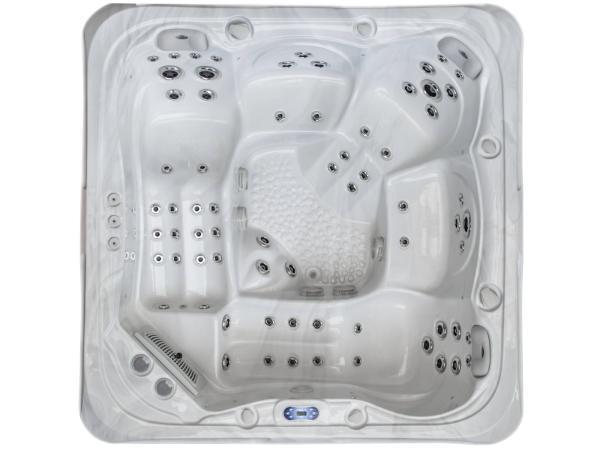 Veiling - Spa 230x230 Wit bad / antraciete zijkant - Incl. B, Tuin en Terras, Bubbelbaden en Hottubs