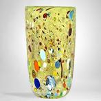 Filippo Maso - Vaas - Groene vaas met bladzilver, riet,, Antiek en Kunst, Antiek | Glaswerk en Kristal