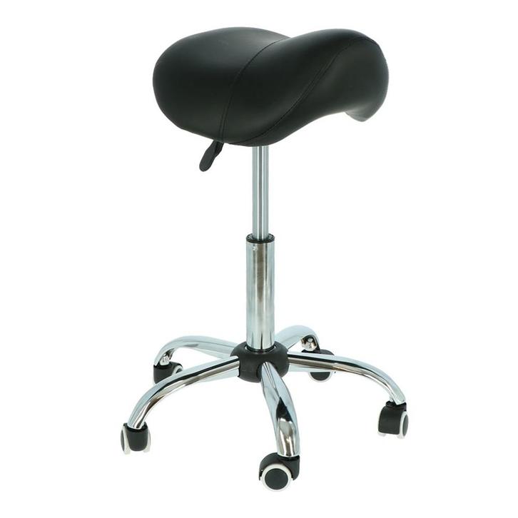 Alora Zadelkruk - Tabouret – Zwart Chrome - Kruk –, Tuin en Terras, Hand-tuingereedschap, Nieuw
