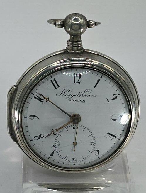 Heggs & Evans London - Silber Spindeluhr - Chronograph -, Handtassen en Accessoires, Horloges | Heren