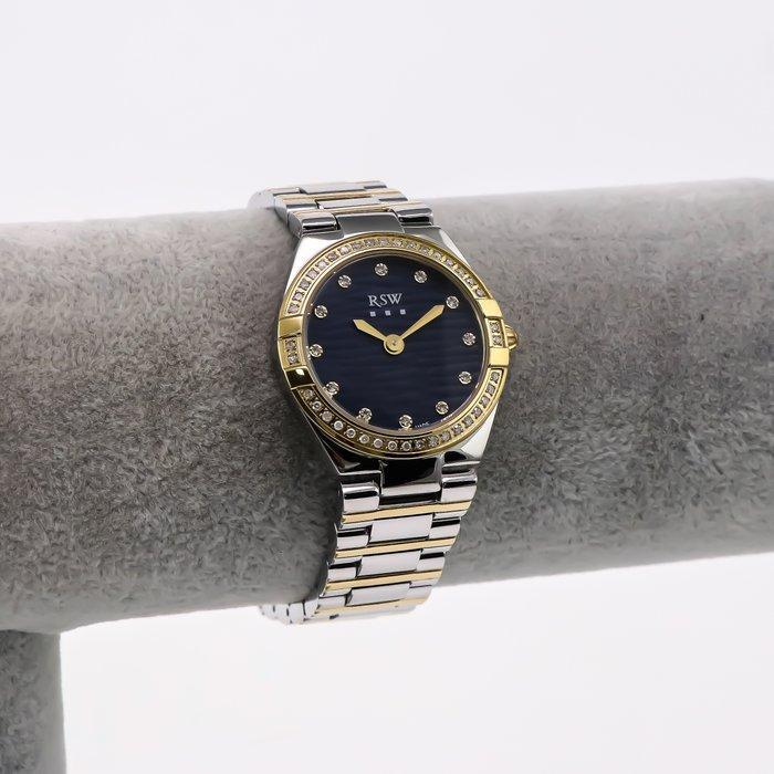 RSW - Swiss Diamond Watch - RSWL156-SG-D-9 - Zonder, Handtassen en Accessoires, Horloges | Heren