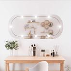 vidaXL Wandspiegel met LEDs ovaal 45x100 cm glas, Verzenden, Nieuw