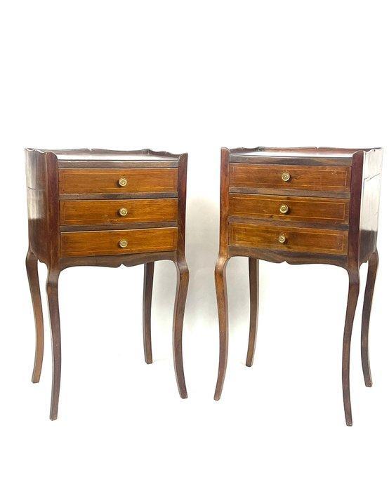 Nachtkastje (2) - Hout - Set nachtkastjes, Antiek en Kunst, Antiek | Overige Antiek