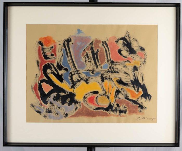 Paul Shapiro (1939) - Color drawing #3, Antiek en Kunst, Kunst | Schilderijen | Klassiek