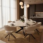 Crema Marfil Eetkamertafel  Marmer  240x130, Huis en Inrichting, Tafels | Eettafels, Nieuw