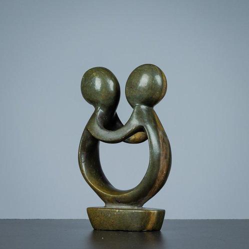 Statue, Together - 130 mm - Pierre serpentine - 2021, Antiek en Kunst, Kunst | Designobjecten