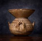 Oud Griekenland, terracotta Dauno-Messapien-vat - 20 cm