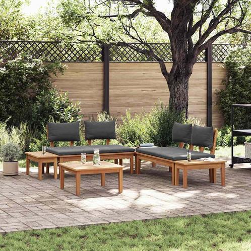 vidaXL Tuinbank set met kussen met opslag 3 pcs Bruin en, Tuin en Terras, Tuinsets en Loungesets, Nieuw, Verzenden