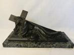 Bronzen christus sculptuur - 28 cm (1) - Art Deco - Brons,